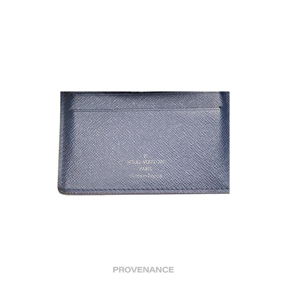 🔴 Louis Vuitton Amerigo Wallet - Navy Blue Taiga Leather - Picture 11 of 12